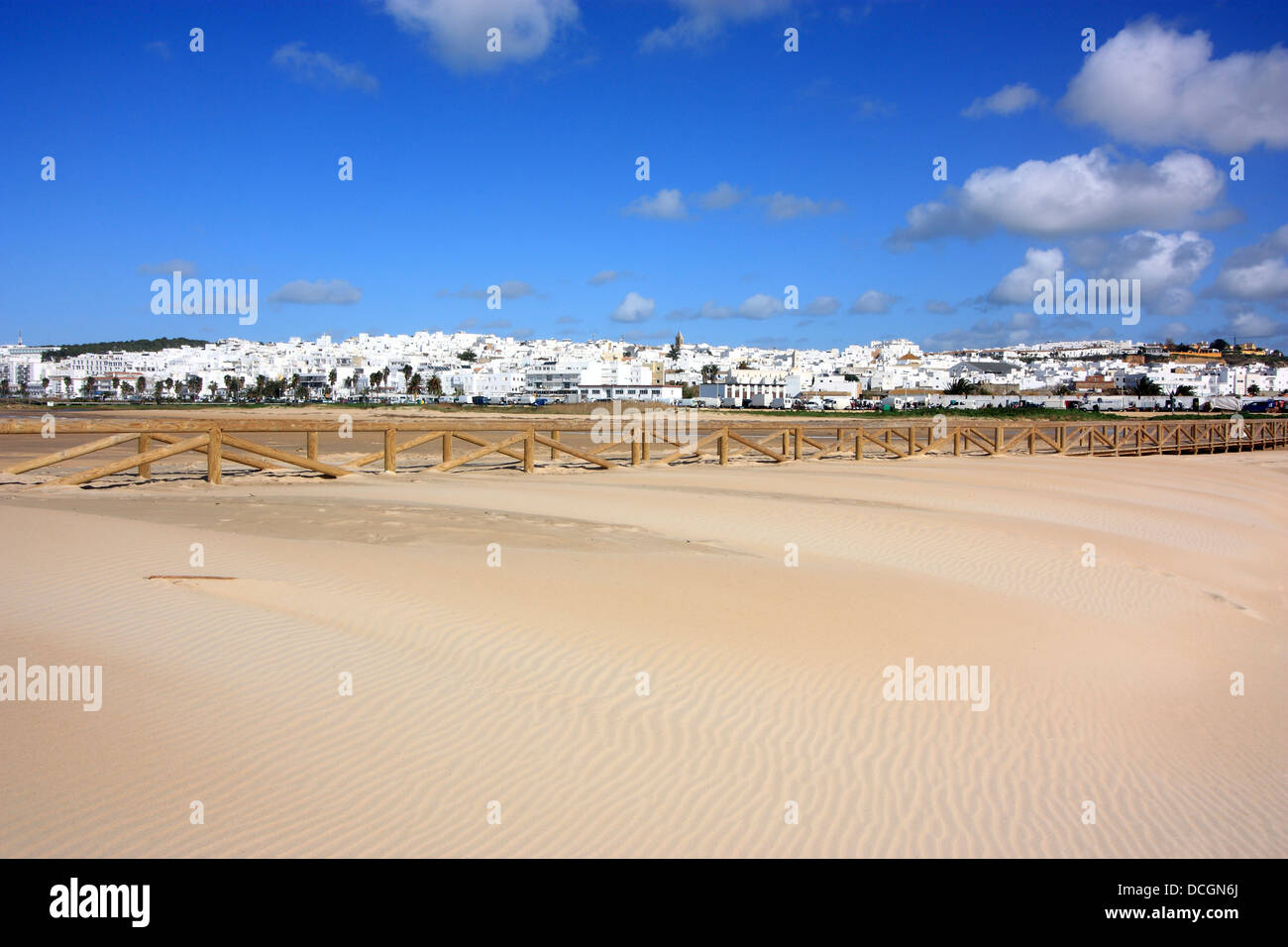 Beach and White Town, Conil De La Frontera. Editorial Image