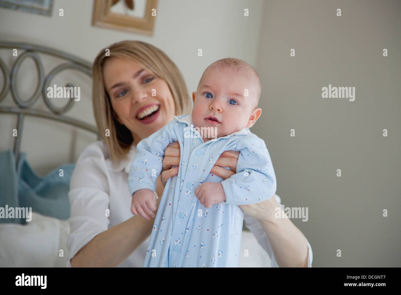 A Mother And Her Baby; Jordan, Ontario, Canada Stock Photo