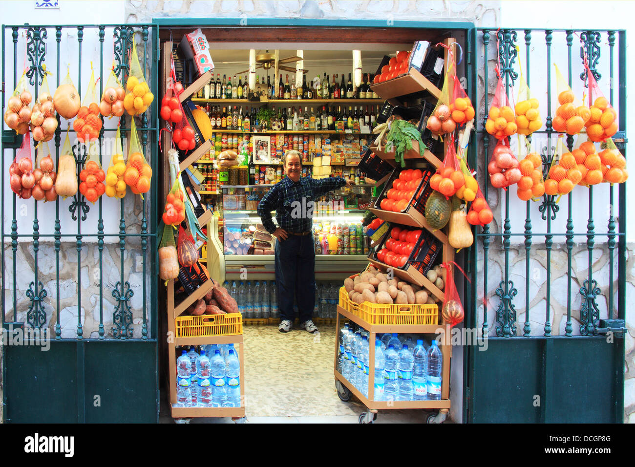 Grocery Store, Tarifa, Cadiz, Spain Stock Photo