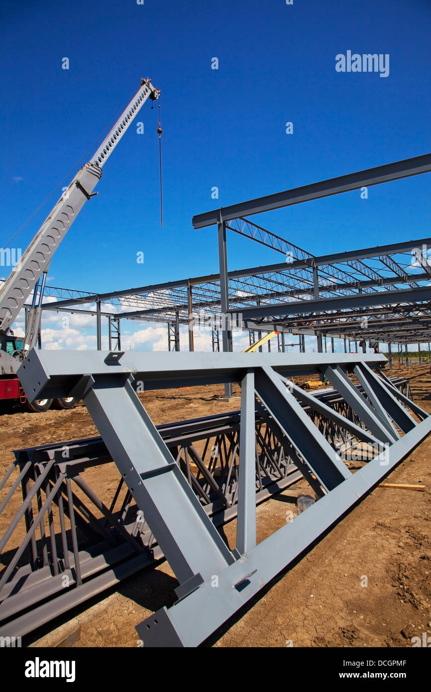 Steel Structure Of Building Construction; Edmonton, Alberta, Canada