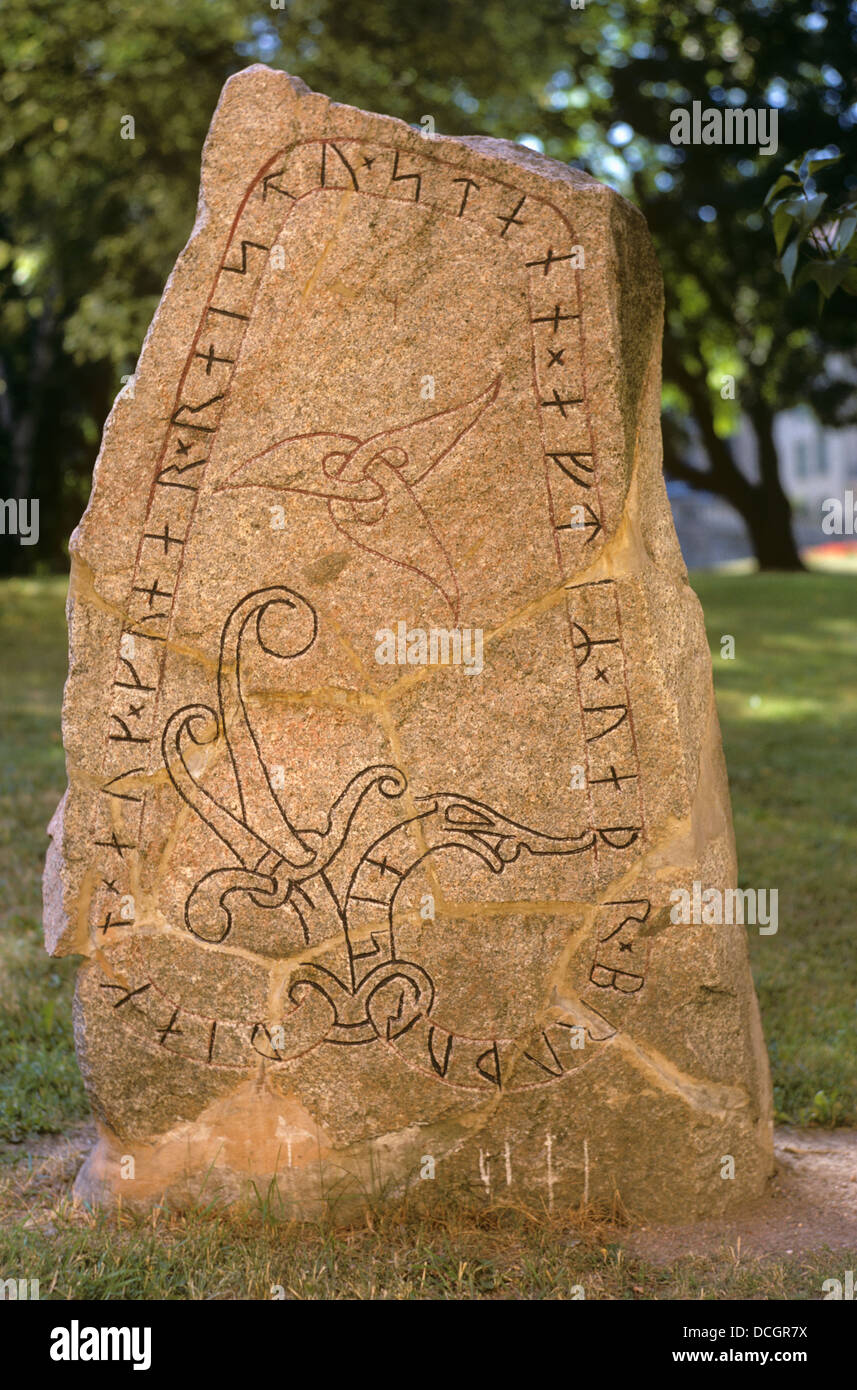 Rune Stone Uppsala Sweden 032 Stock Photo Alamy