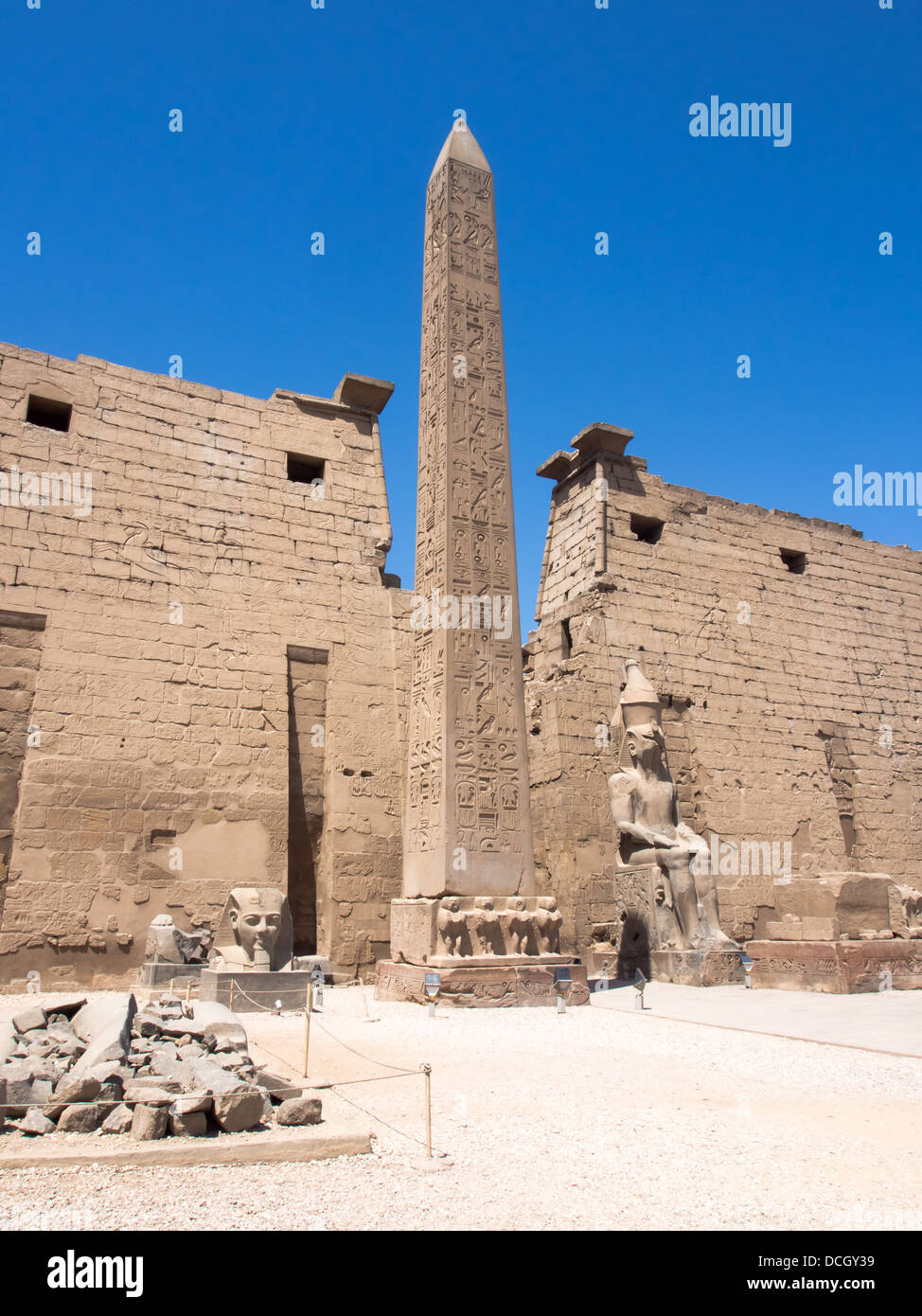 The entrance to Luxor temple in Egypt Stock Photo