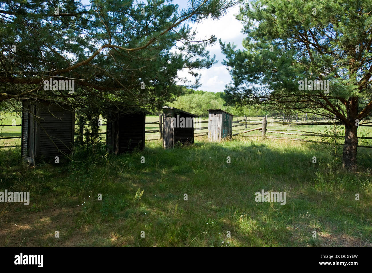 Wooden dwelling house in Biberza National Park Stock Photo Alamy
