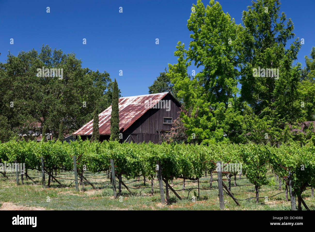 Napa Valley Barn Stock Photo Alamy