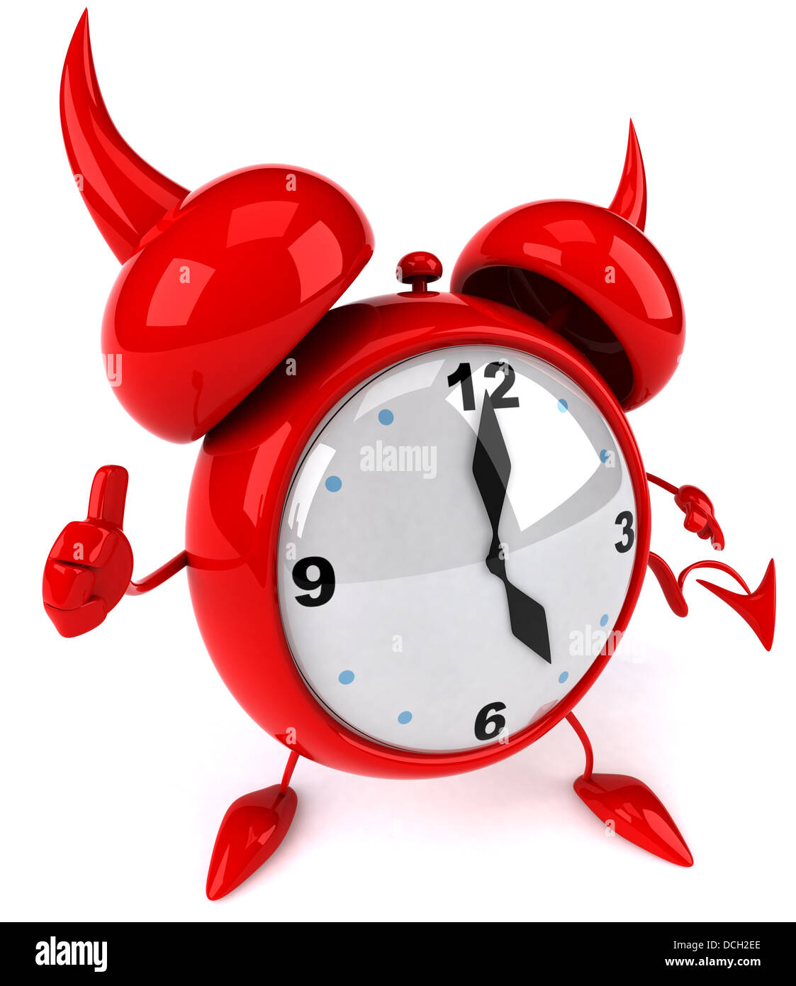 Evil alarm clock Stock Photo - Alamy