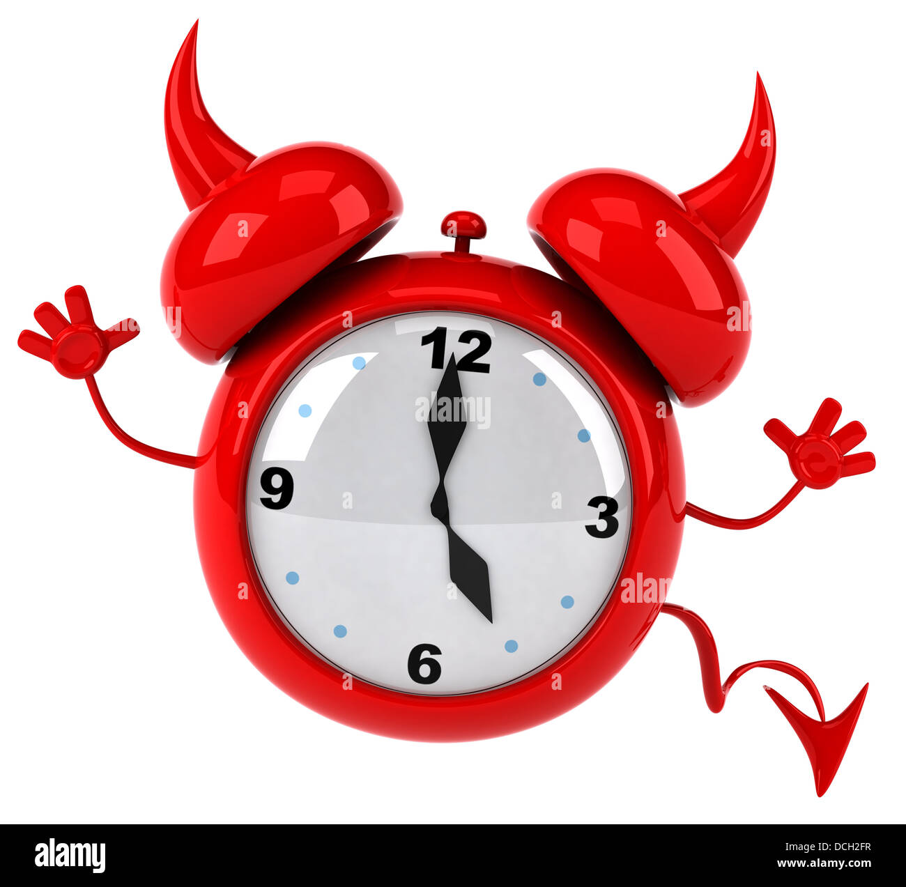Evil alarm clock Stock Photo - Alamy