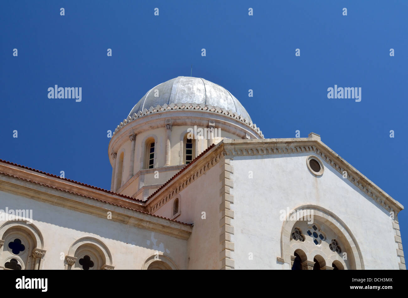 detail dome greek orthodox cathedral ayia napa agios church Limassol Lemesos Cyprus Stock Photo