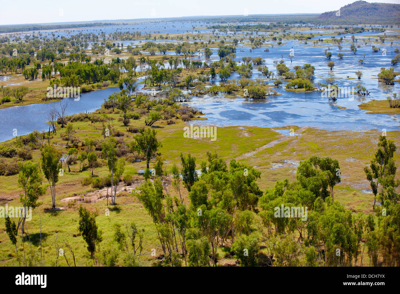 Kakadu National Park floodplains aerial, Australia Stock Photo