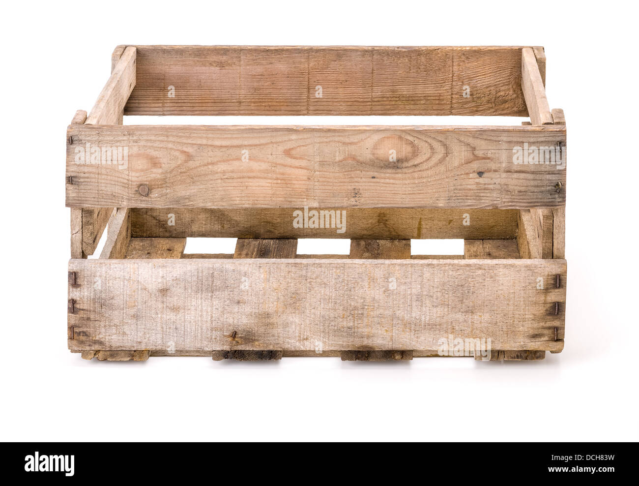 vintage wooden wine crate Stock Photo
