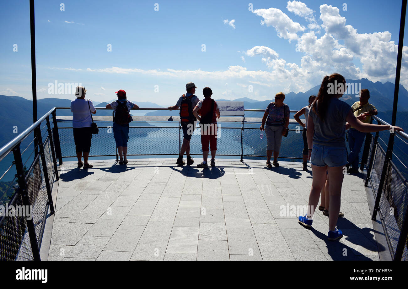 Cardada observation platform in switzerland hi-res stock photography ...