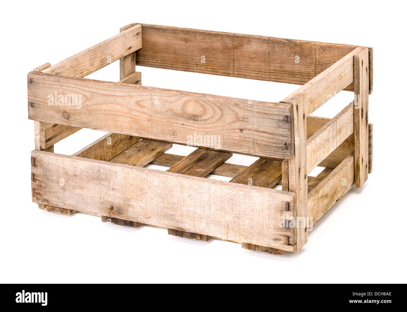 vintage wooden wine crate Stock Photo