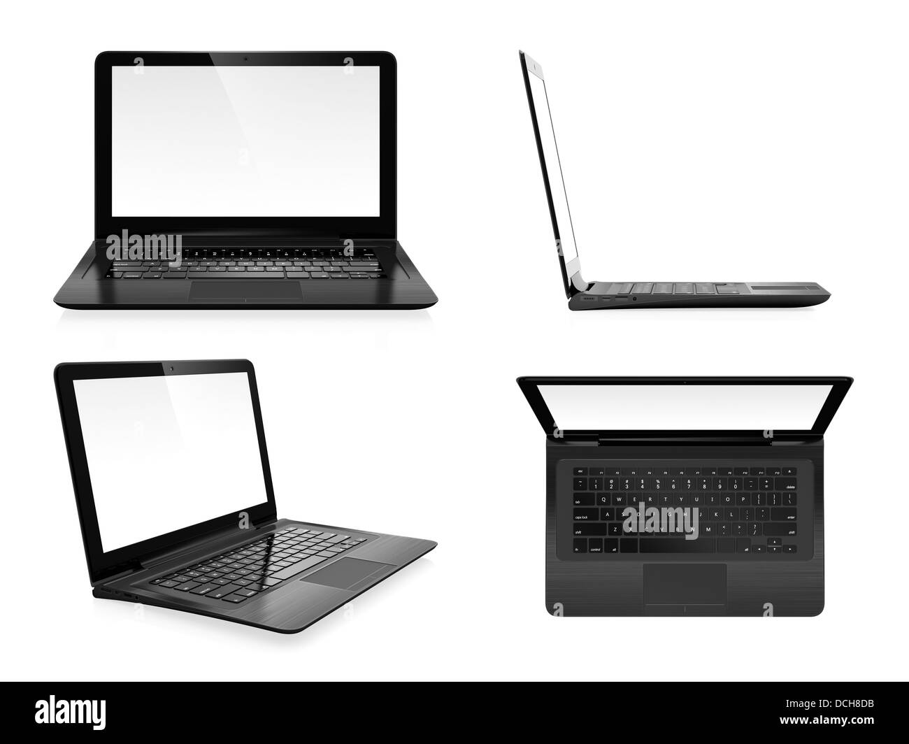 Image set of modern laptop in different angles Stock Photo - Alamy