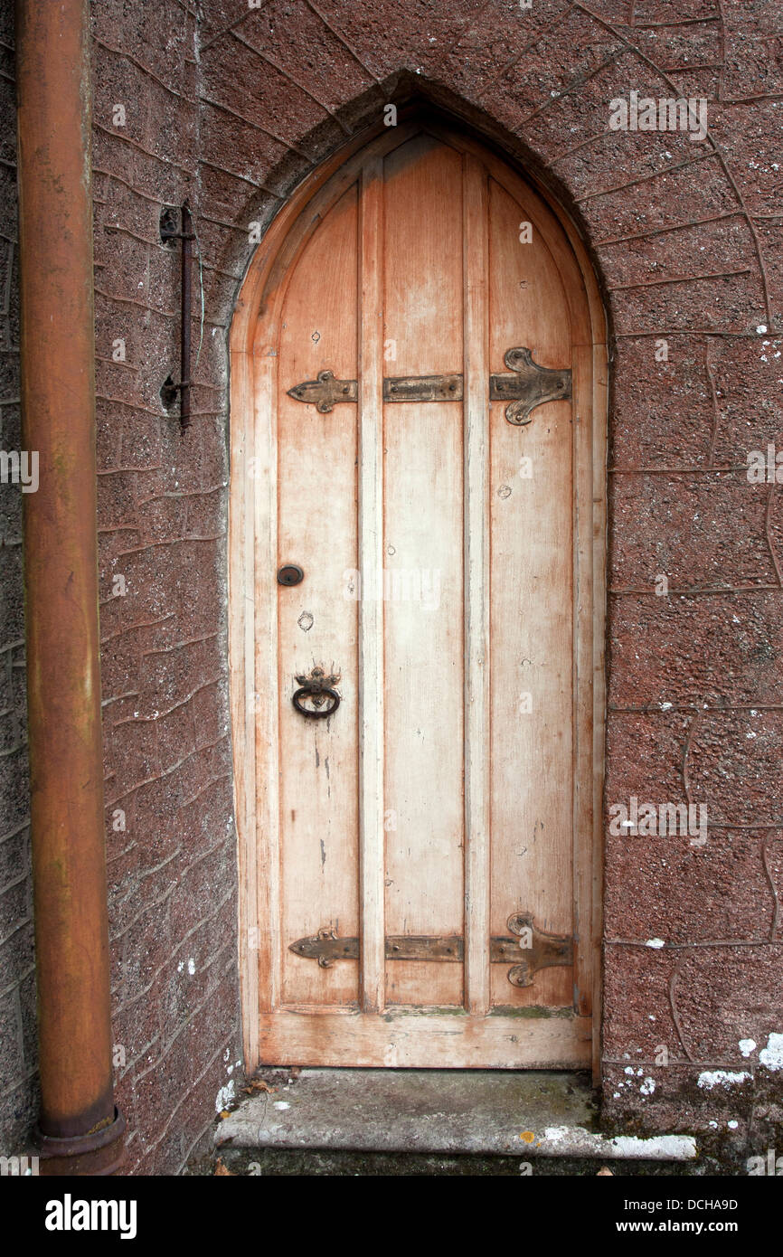 wooden oak door with locks Stock Photo Alamy