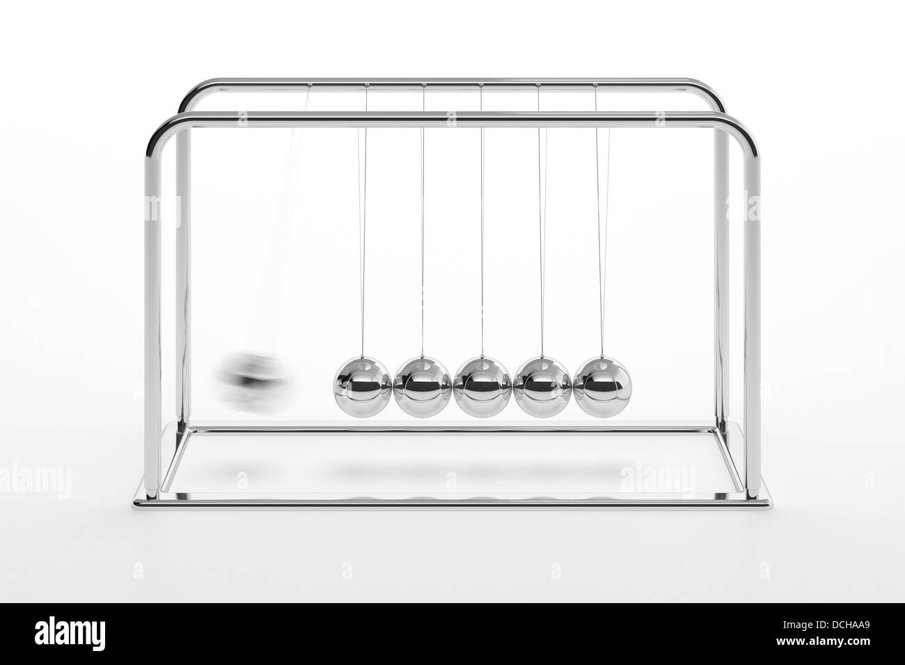 3D illustration of Newton's cradle isolated on white Stock Photo Alamy