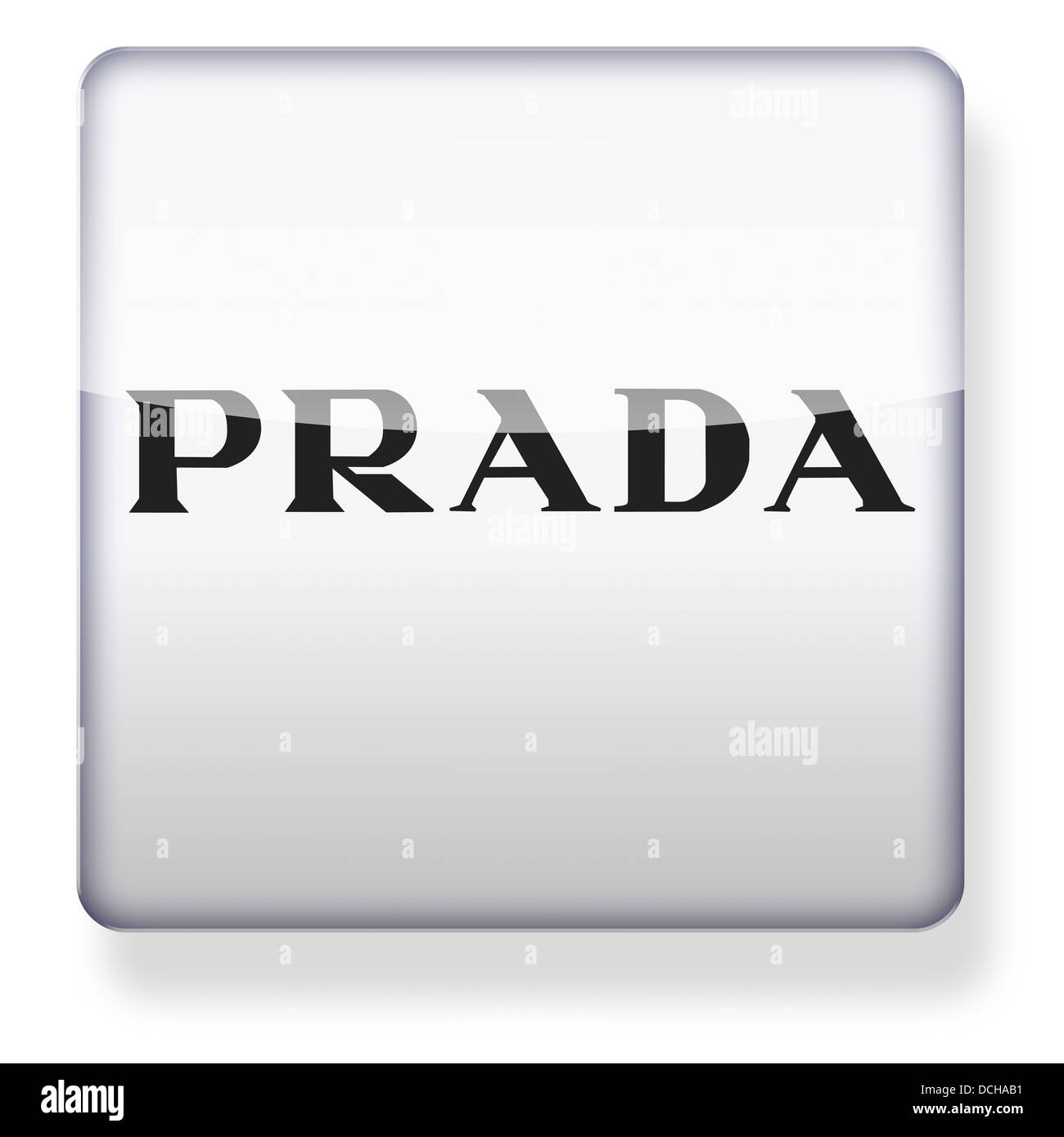 Prada logo as an app icon. Clipping path included Stock Photo - Alamy