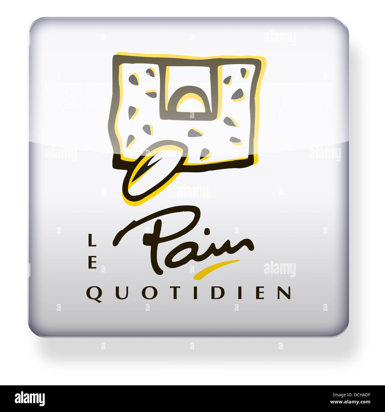 Le Pain Quotidien logo as an app icon. Clipping path included. Stock Photo
