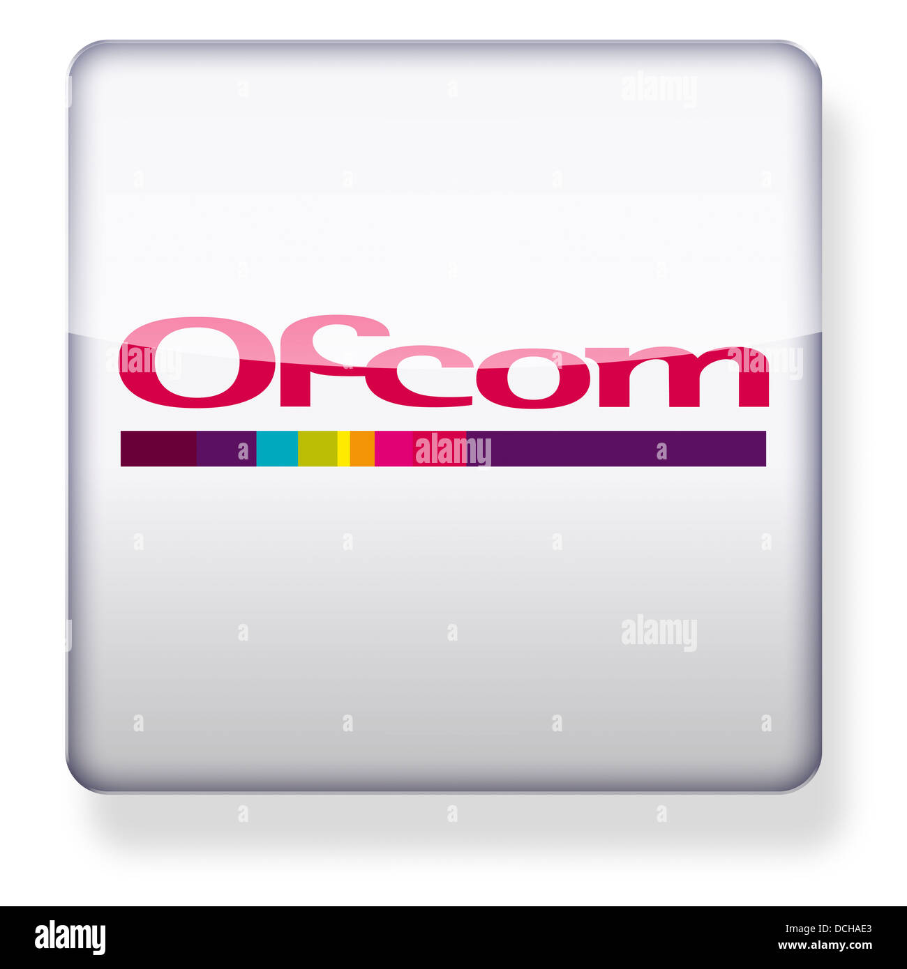 Ofcom logo as an app icon. Clipping path included. Stock Photo