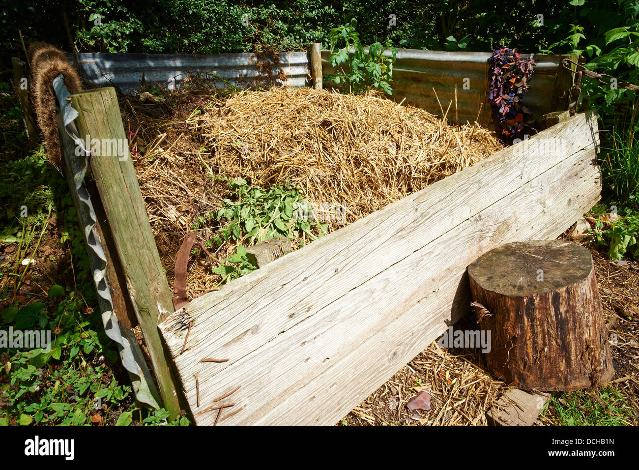 Compost heap Rugby Warwickshire UK Stock Photo