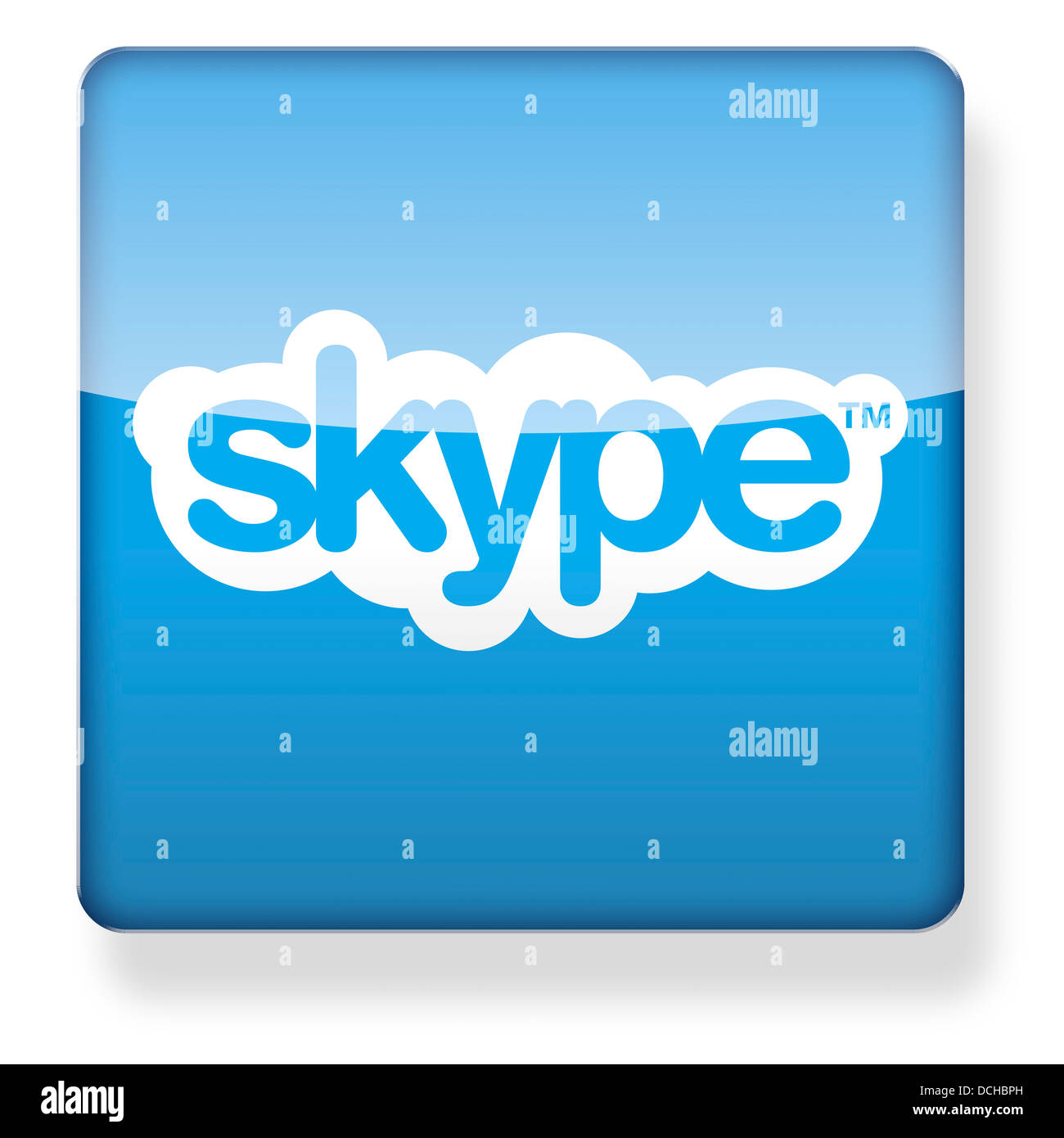 Skype logo as an app icon. Clipping path included. Stock Photo