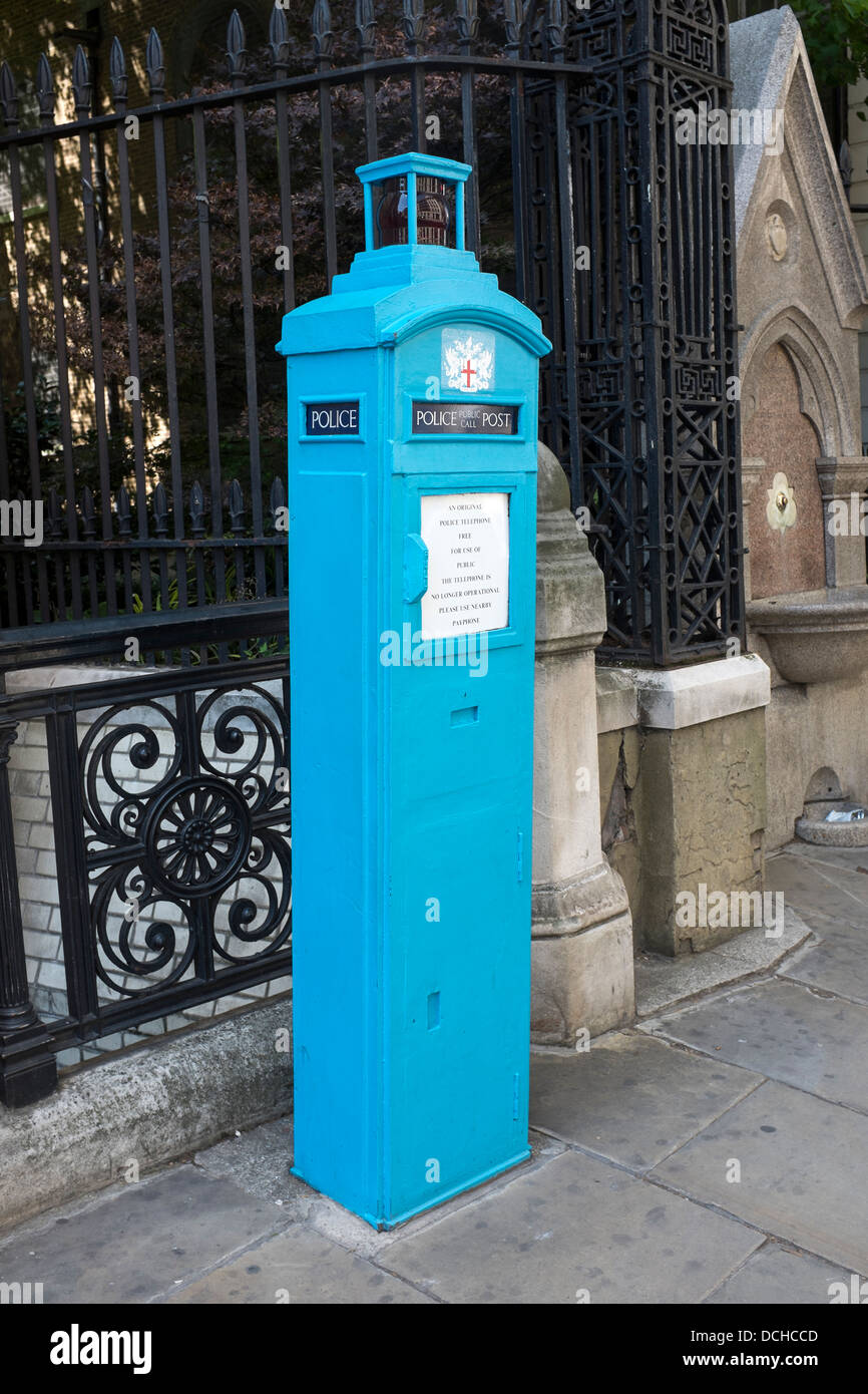 Traditional Public Police Call Box or Post London Stock Photo