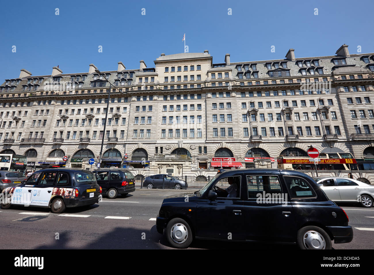 chiltern court luxury flats above baker street tube station and marylebone road London England UK Stock Photo