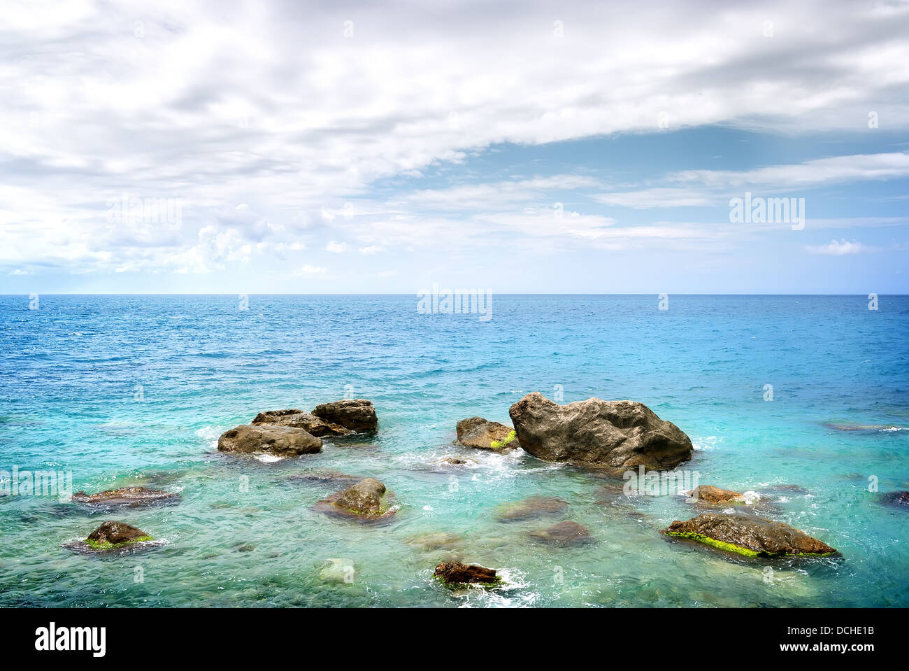 Big rocky stones in the Black sea Stock Photo