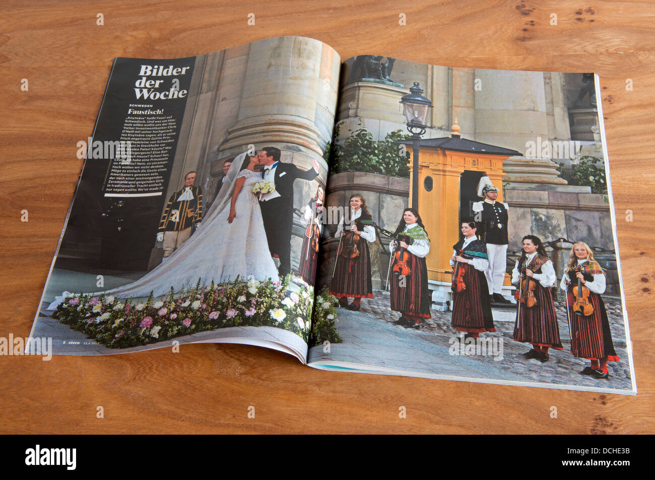 Stern magazine 13.06.13 with a double-page pictures of the Swedish Royal wedding Stock Photo