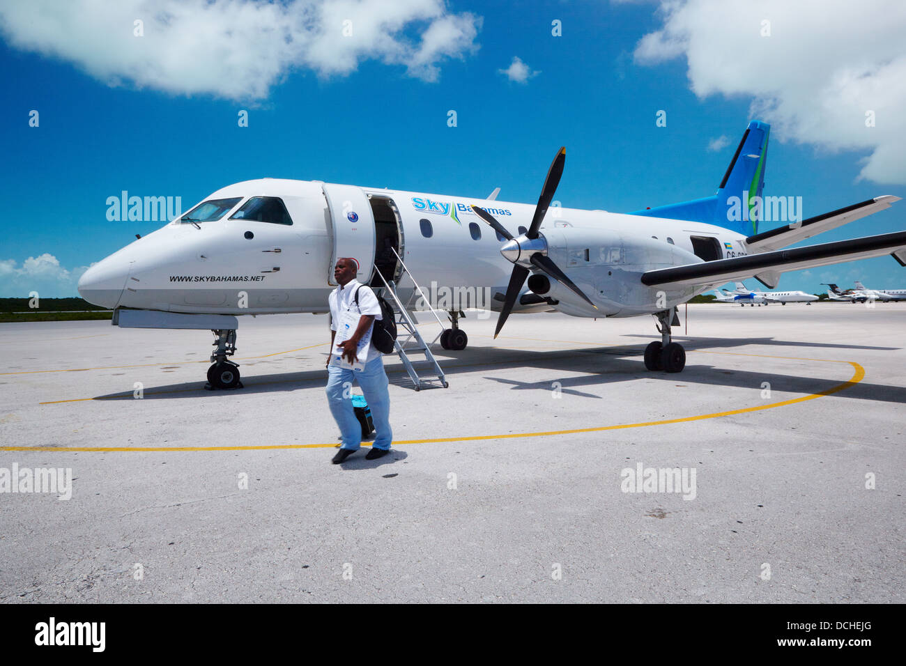 Sky Bahamas Airplane, New Providence Island, Bahamas, Caribbean Stock Photo