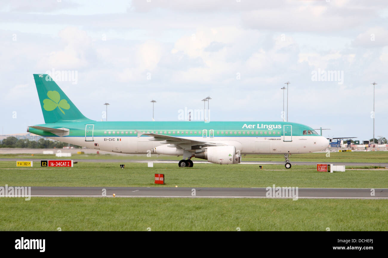 Aer lingus plane at dublin airport Stock Photo