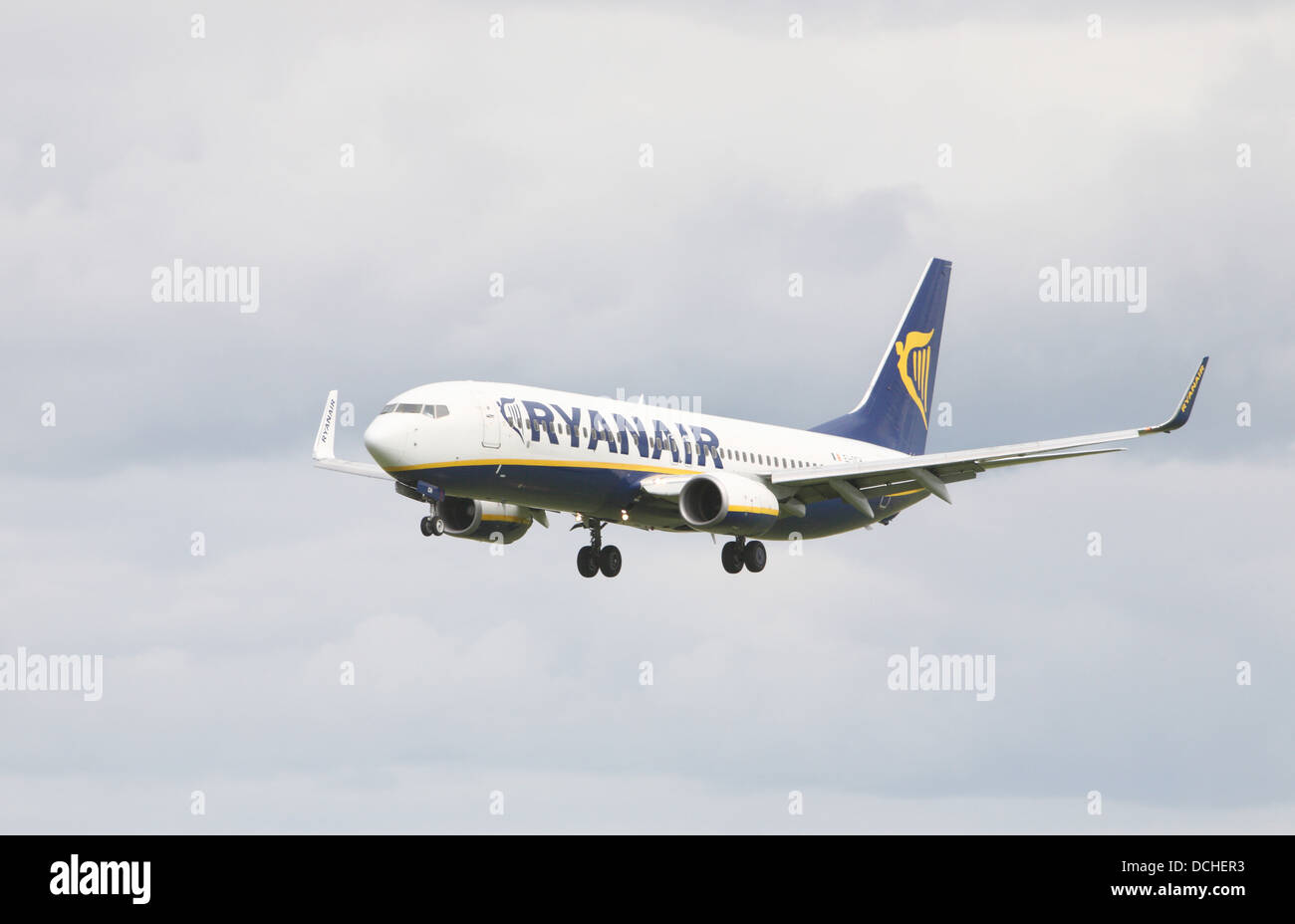 Ryanair flight landing at Dublin airport Stock Photo Alamy
