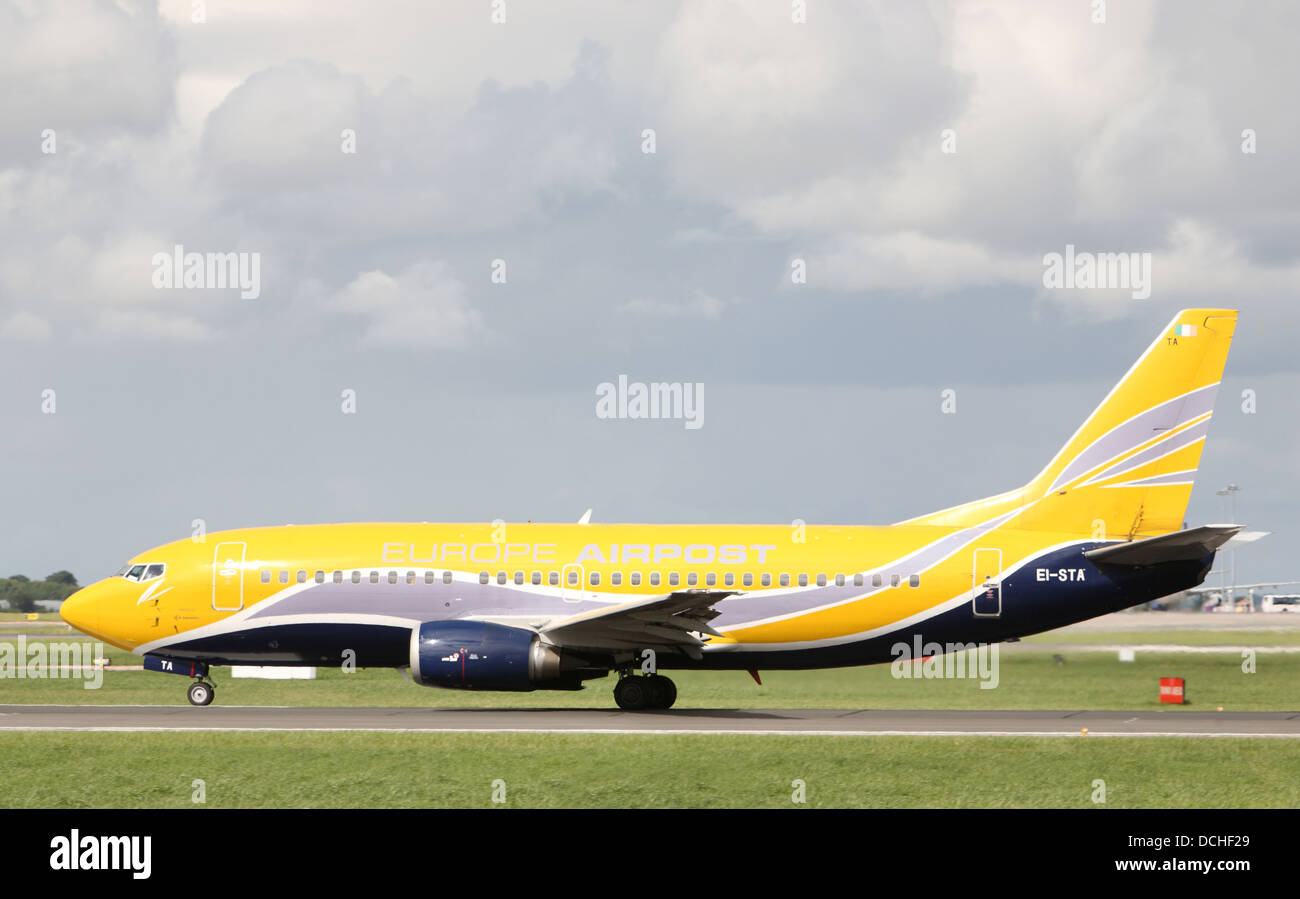 Europe Airpost on the runway at dublin Stock Photo