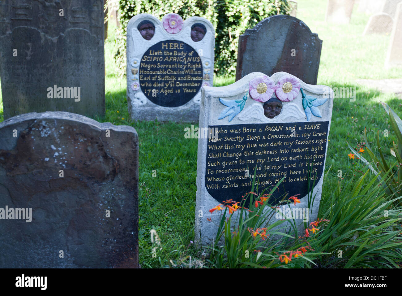 Grave of Scipio Africanus (170221 Dec 1720) a slave from West Africa buried in St Mary's Church
