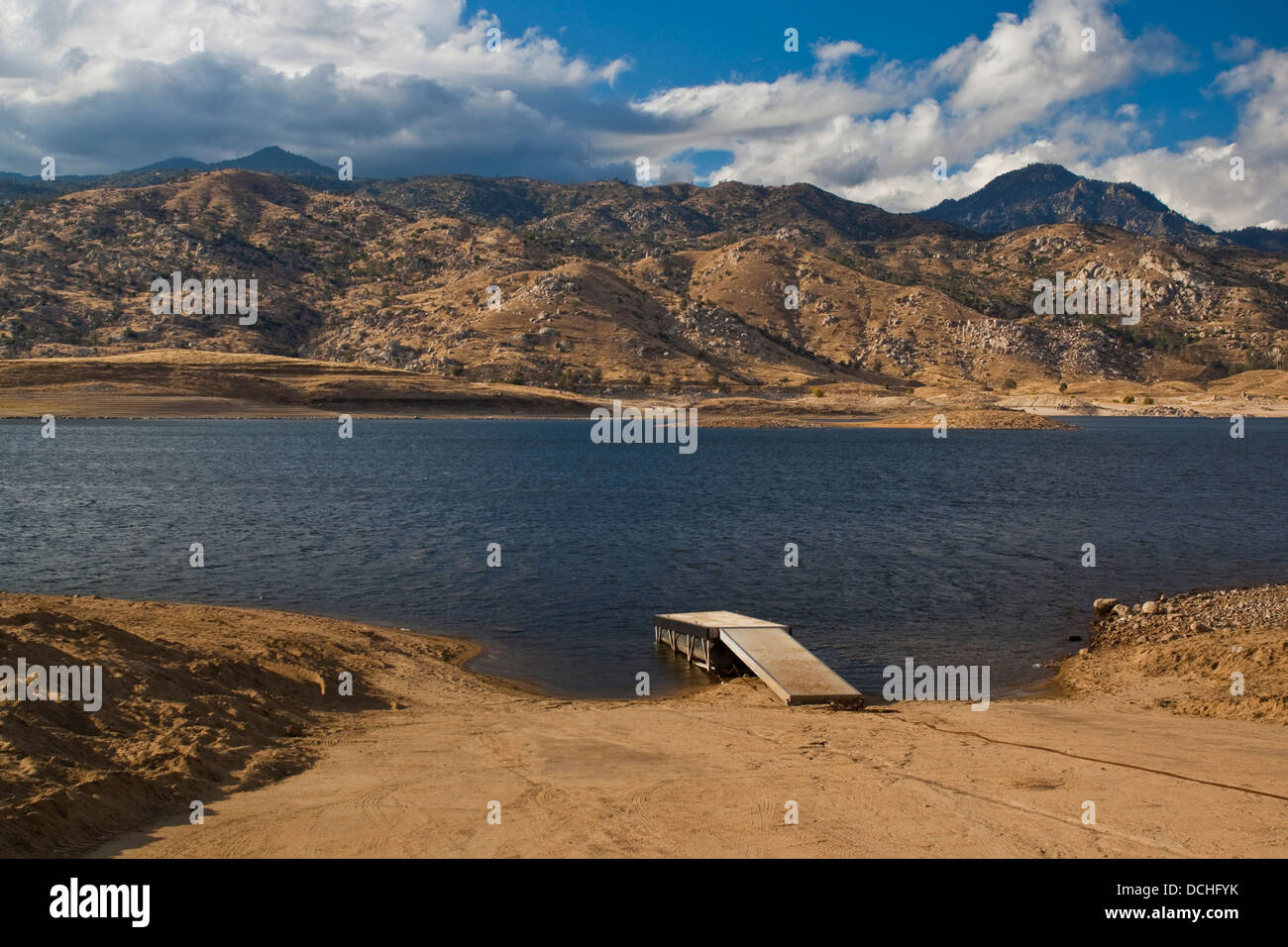 Low water level in Kern County, California Stock Photo