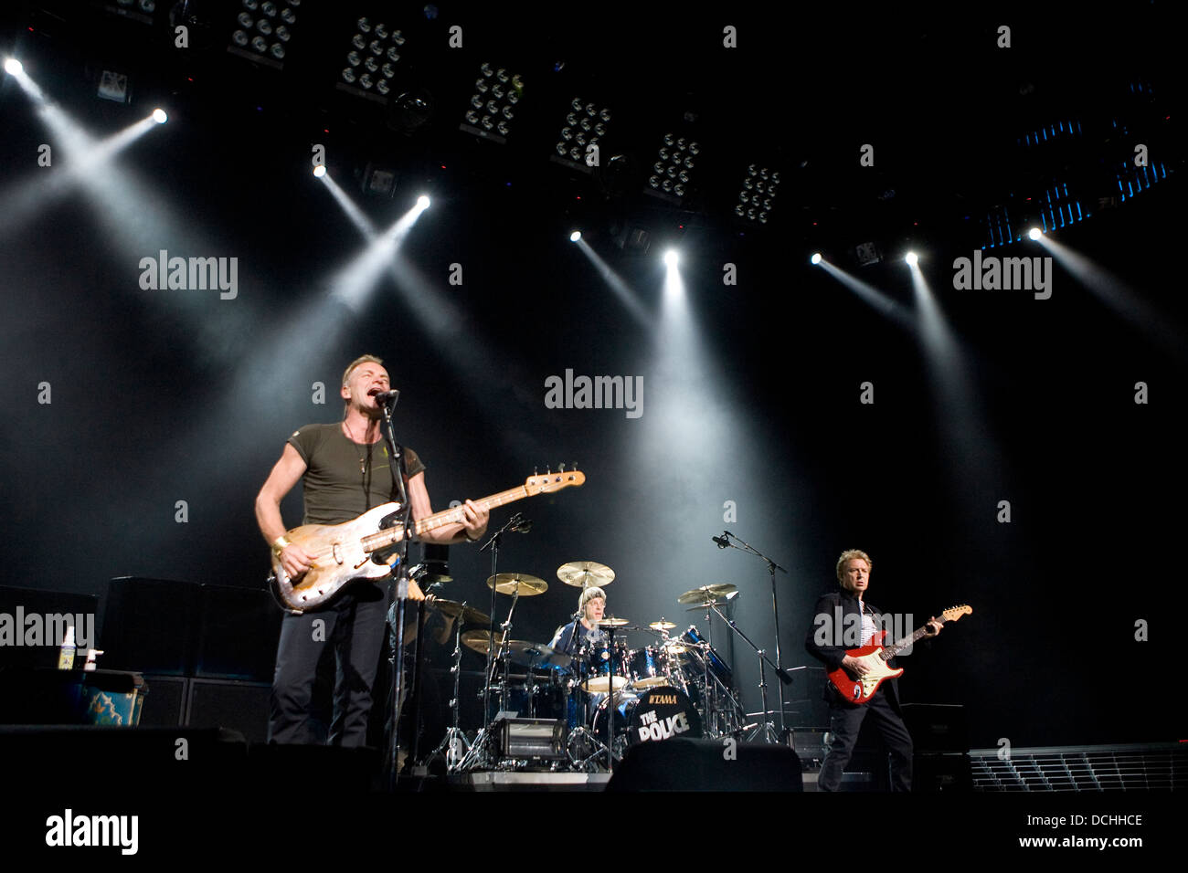 The Police lead vocalist Sting (Gordon Sumner, left), drummer Stewart