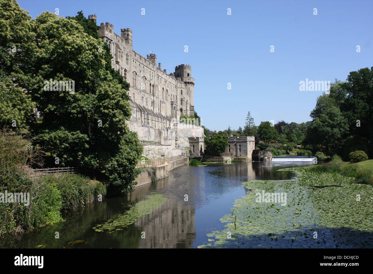 Warwick castle walls Stock Photo - Alamy