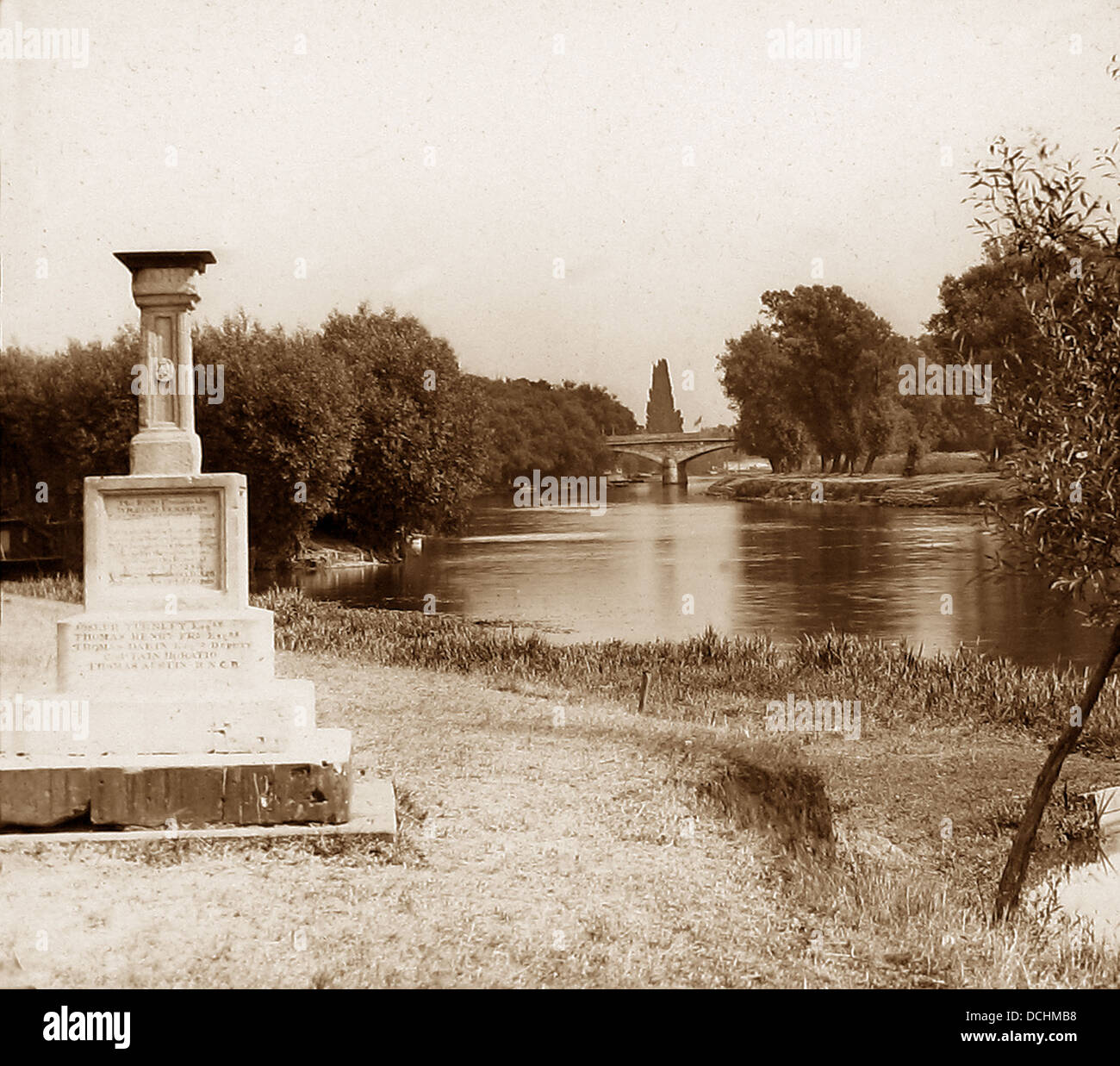 Staines The London Stone Victorian period Stock Photo Alamy