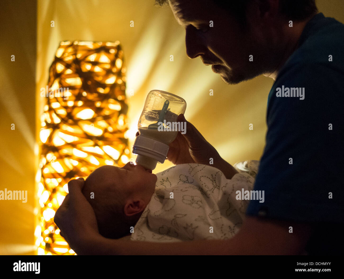 bottle feeding at night