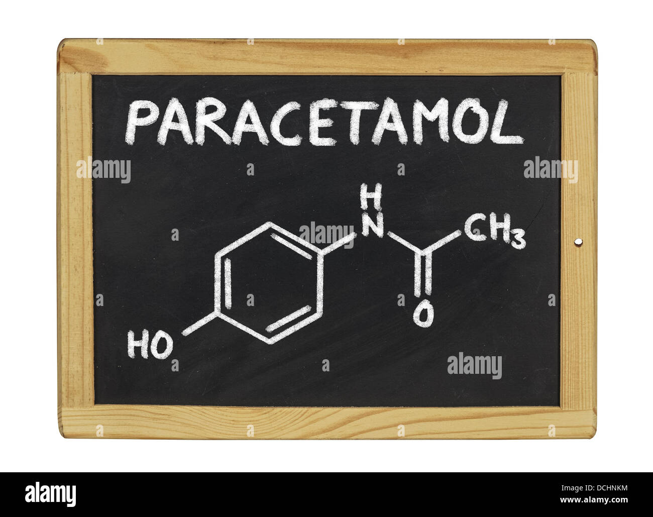 chemical formula of paracetamol on a blackboard Stock Photo Alamy