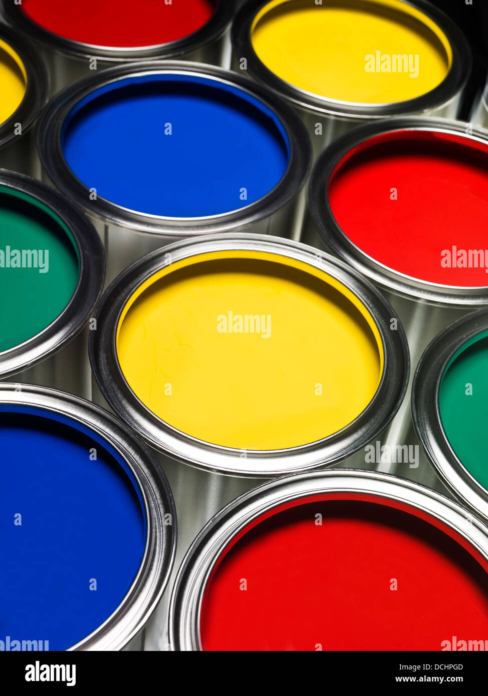 Paint cans full frame Stock Photo Alamy