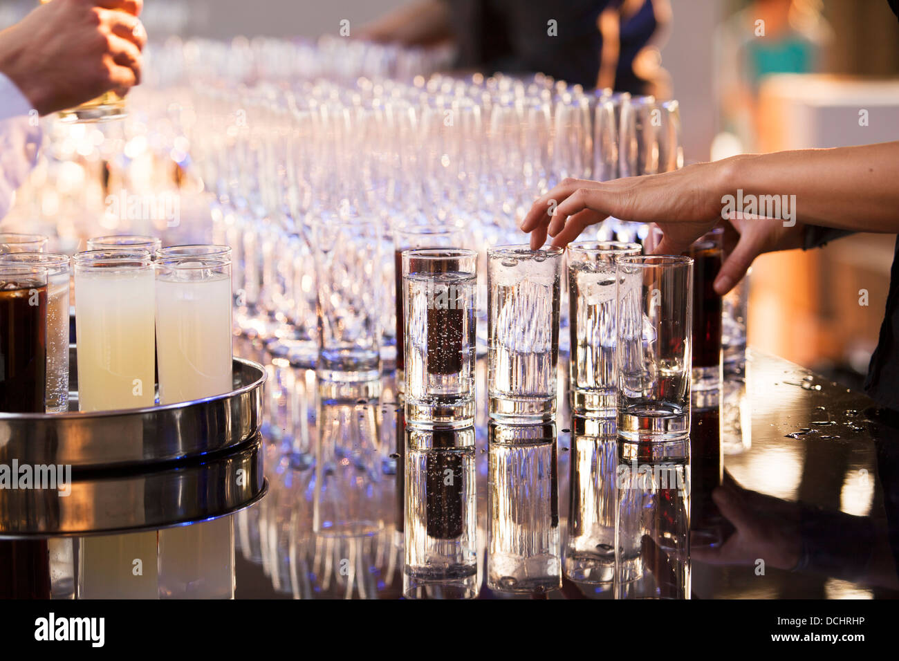 glasses with drinks Stock Photo