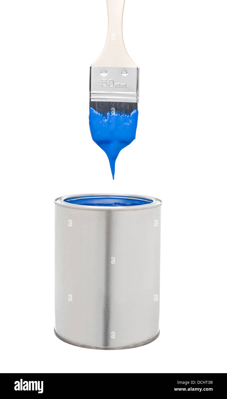 Blue paint bucket hi-res stock photography and images - Alamy