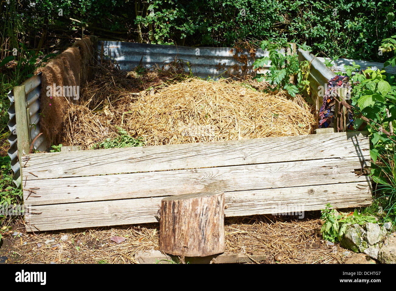 Compost heap Rugby Warwickshire UK Stock Photo Alamy