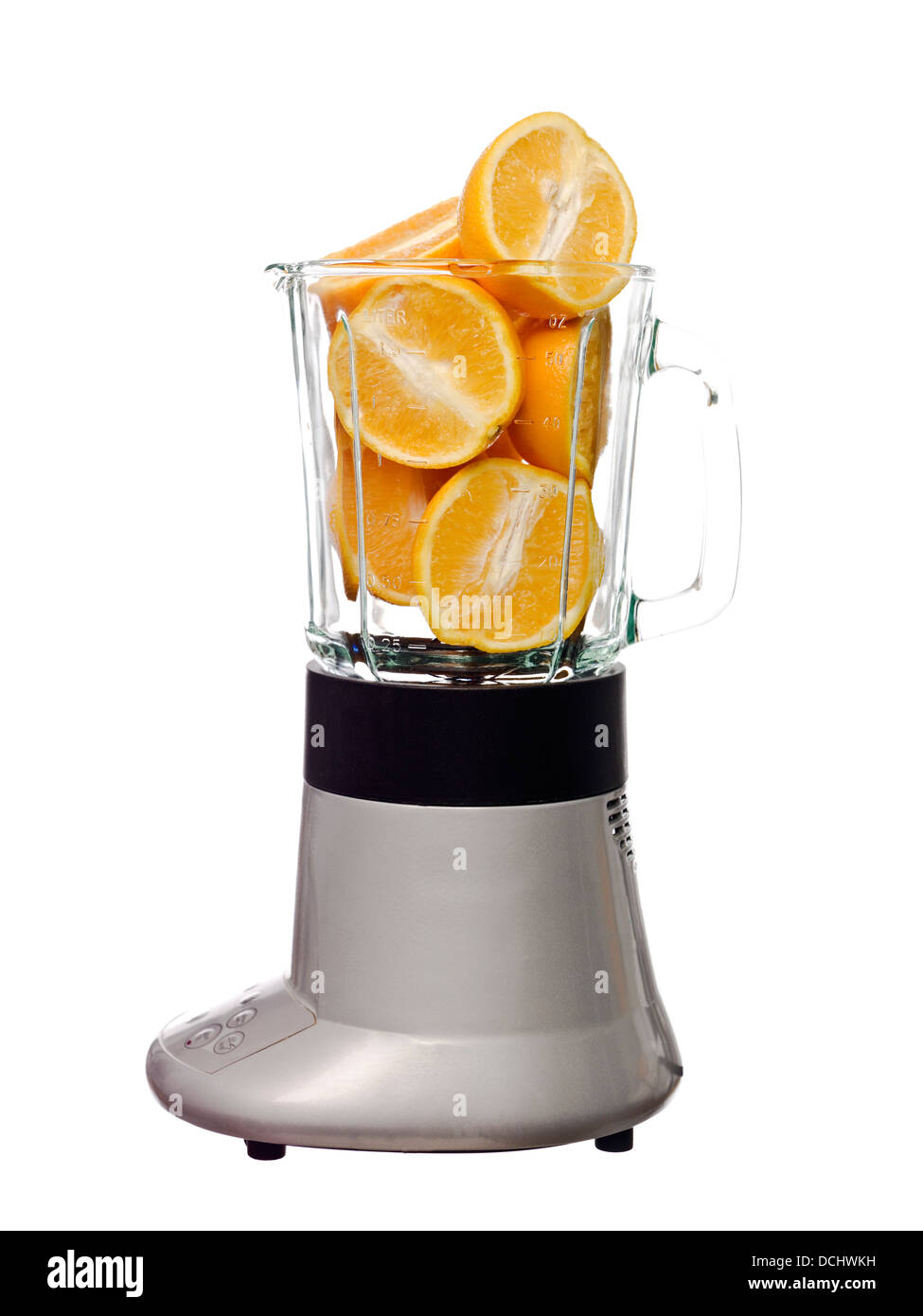 Blender with oranges Stock Photo Alamy