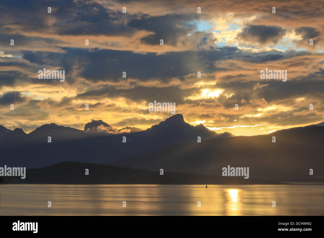 evening clouds over Store Blamannen Stock Photo - Alamy