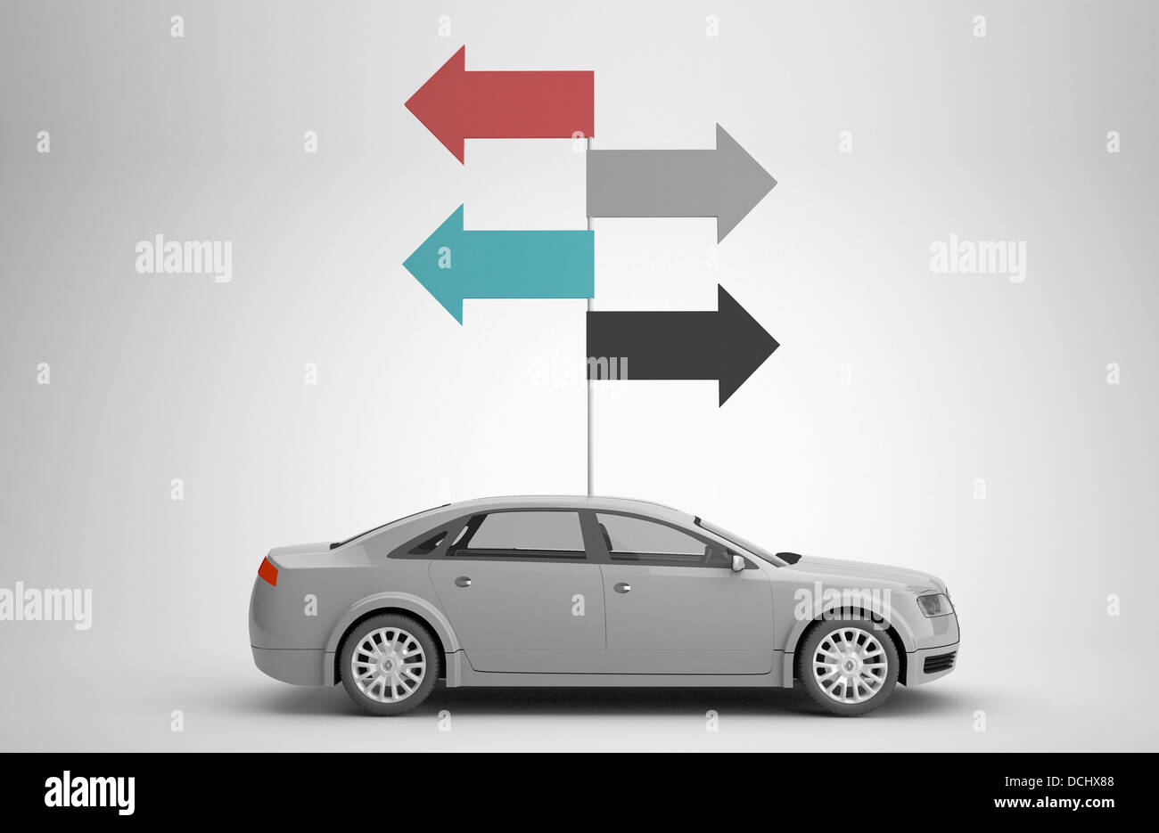 graphic illustration of a non traffic city Stock Photo - Alamy