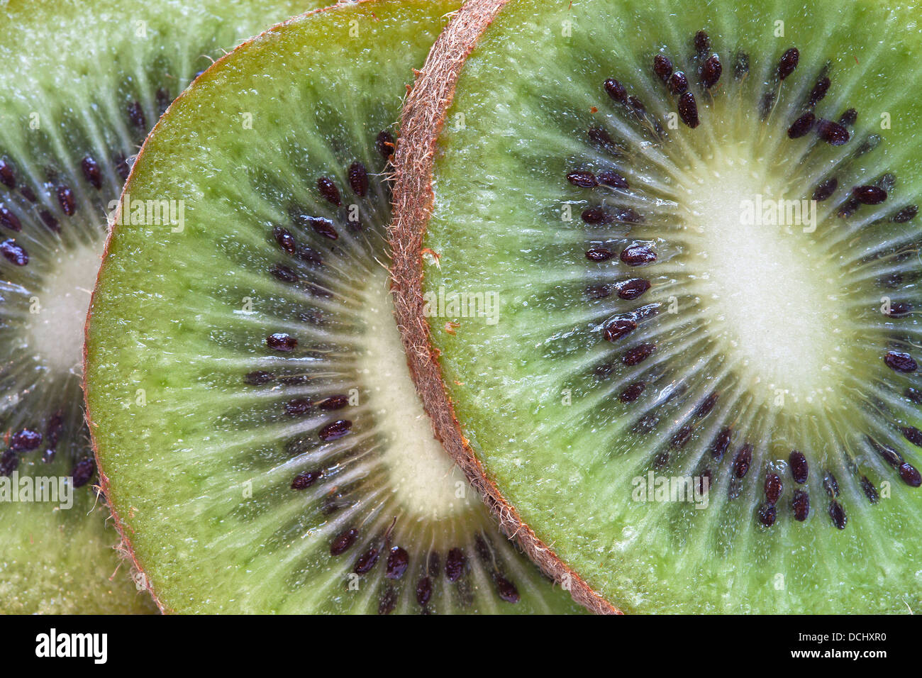 Sliced Kiwi Fruit Stock Photo Alamy