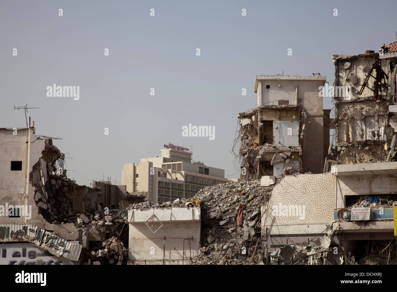 Demolition work for regeneration, Doha Stock Photo