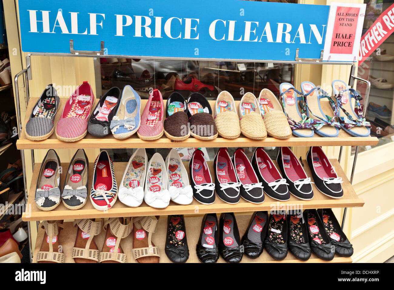 Shoes at clearance sale price in front 