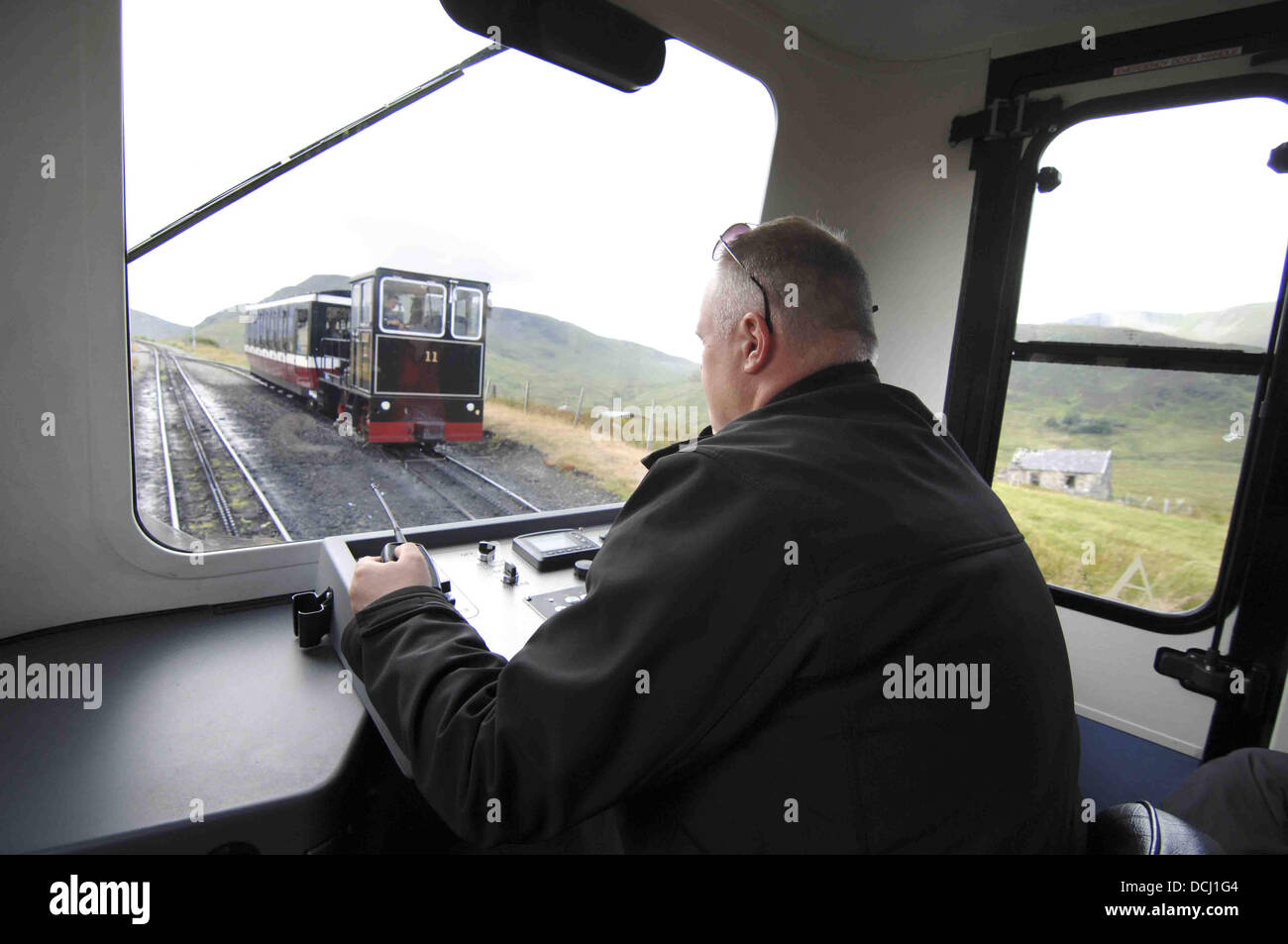 Diesel Train Journey up Snowdon.North Wales Stock Photo Alamy
