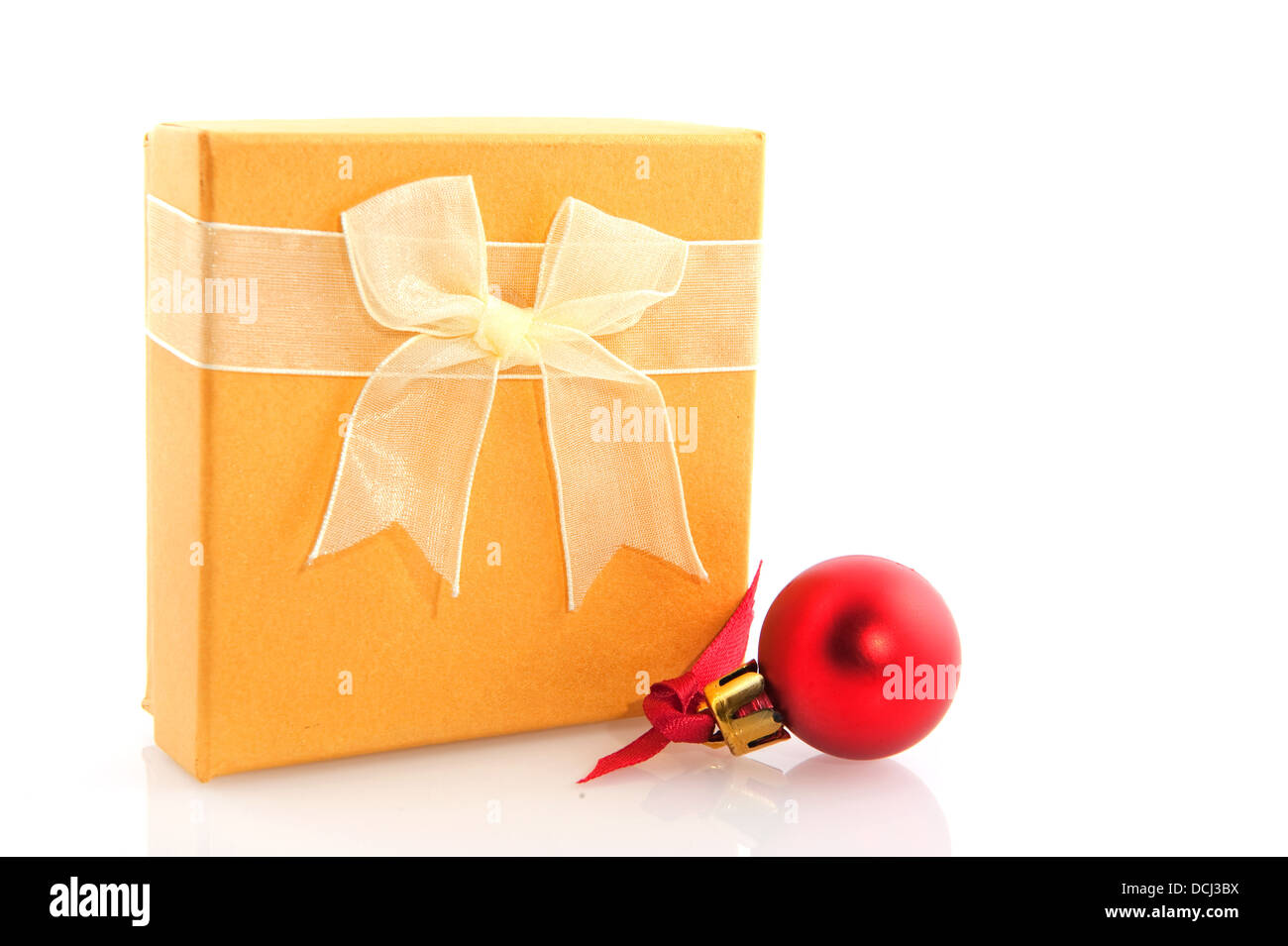 Yellow present for christmas Stock Photo Alamy